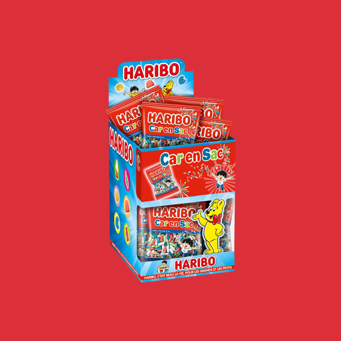 HARIBO - Car en Sac – Bonbons à la Réglisse – Sachet Vrac 2 kg