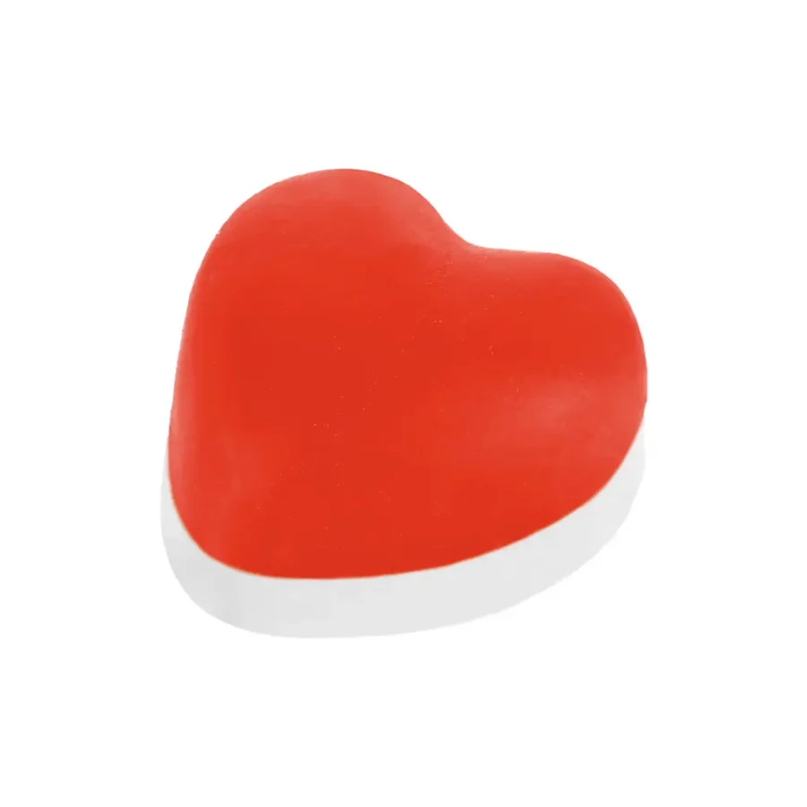 Coeur rouge blanc gélifié