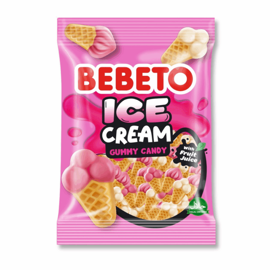 Sachet Bebeto 80 gr ice cream halal par 12 sachets