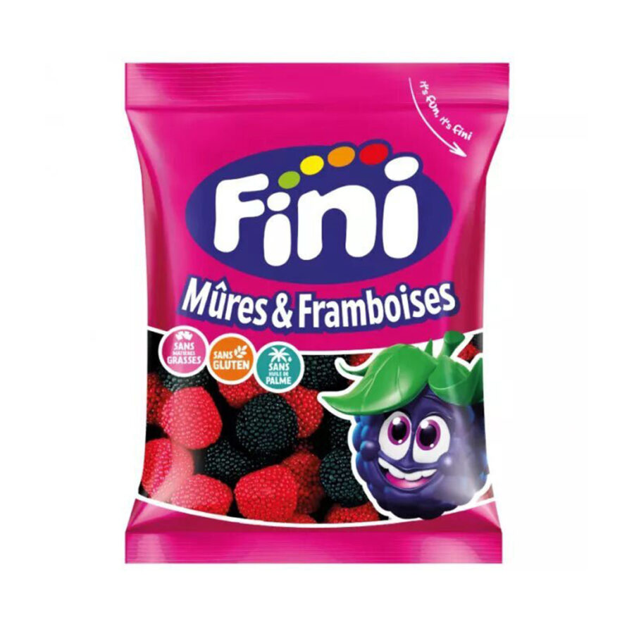 Sachet Fini 90 gr mure perlé rouge et noir par 12 sachets